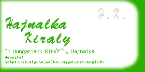 hajnalka kiraly business card